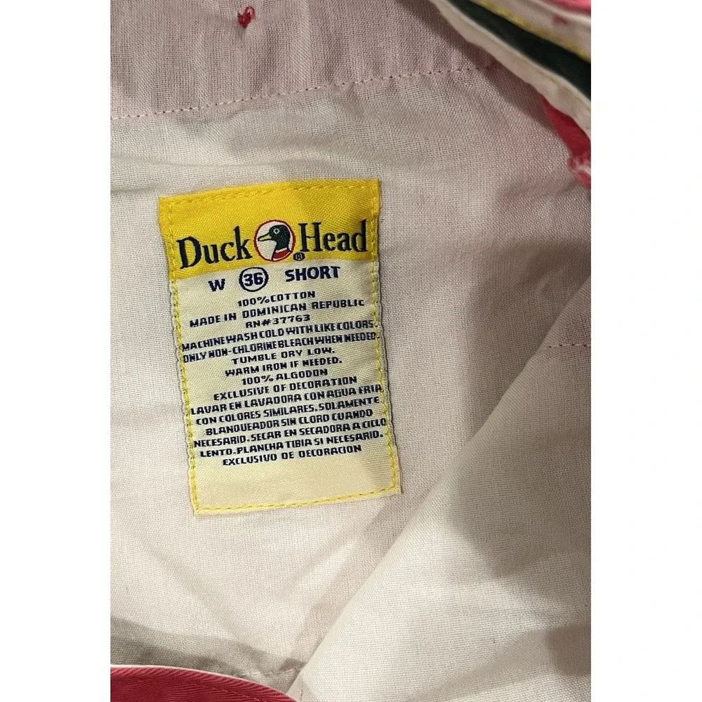 Vintage Duck Head Shorts Mens 36 Dark Pink Pleated Cotton Chino Khaki Adult NWT